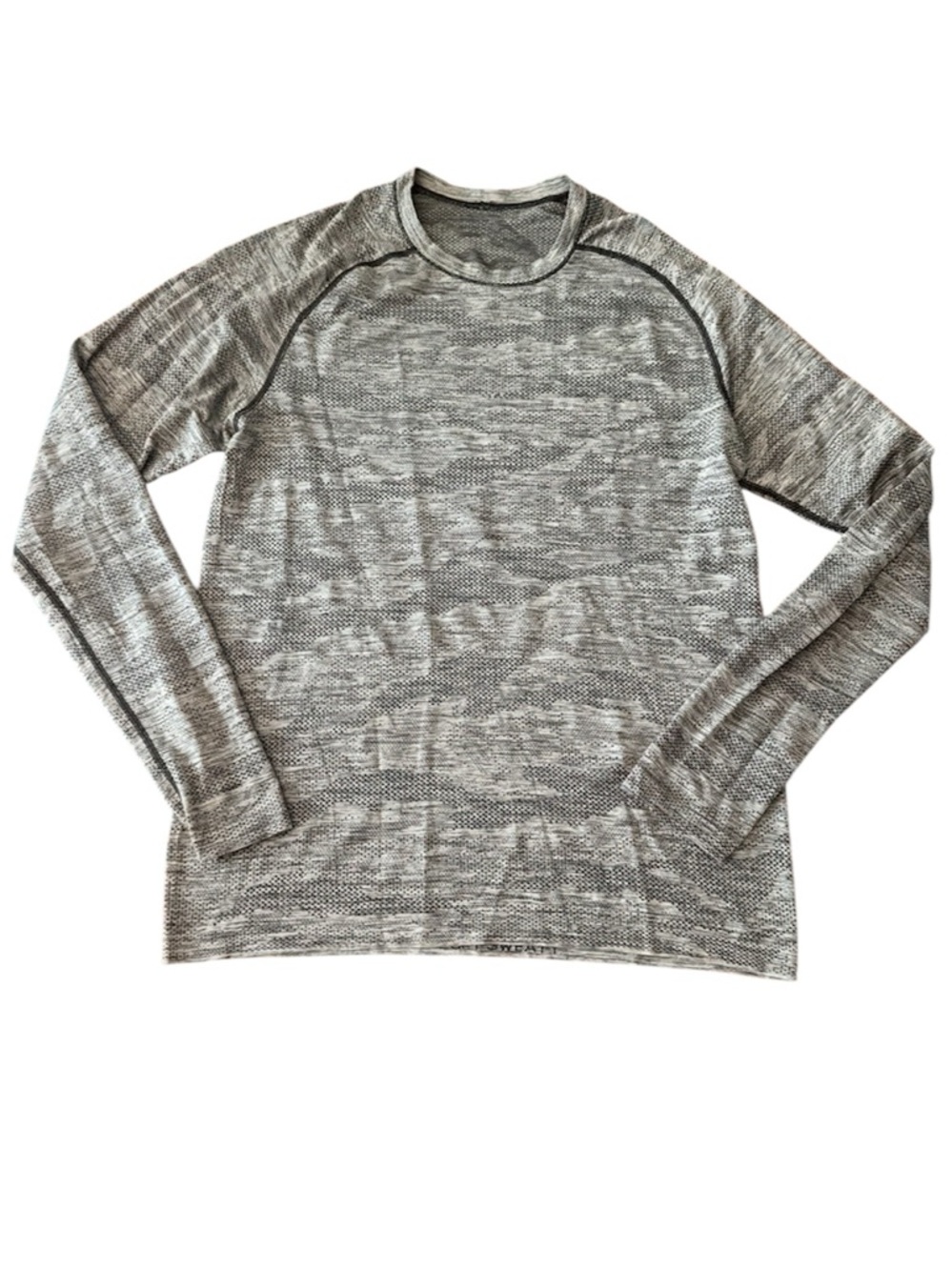 Lululemon Men’s Size Medium Metal Vent Tech Long Sleeve Gray Black Camo